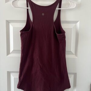 lululemon athletica Red Fitted Sleeveless Tank Top